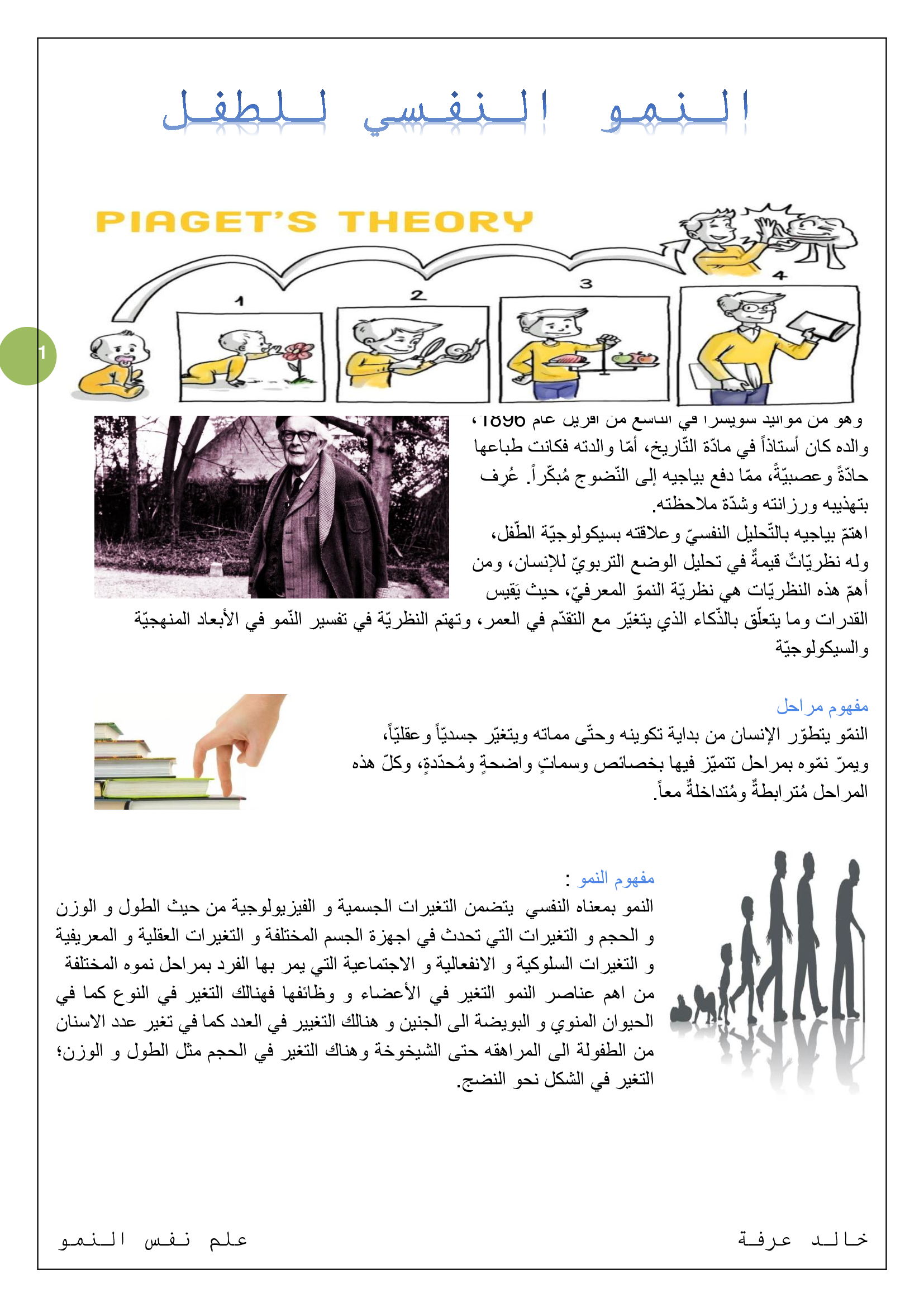 نظرية جون بياجيه)النمو النفسي للطفل)